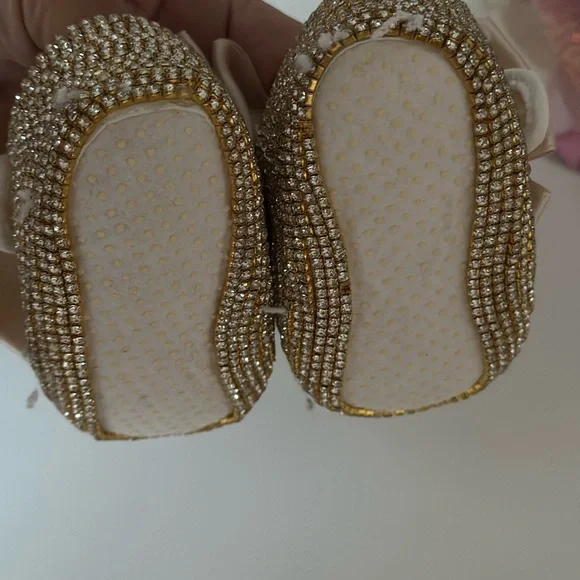 Chic Baby Shoes with Gold Accents